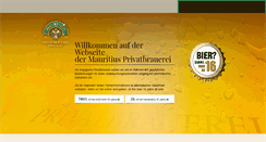 Desktop Screenshot of mauritius-brauerei.de