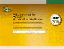 Tablet Screenshot of mauritius-brauerei.de